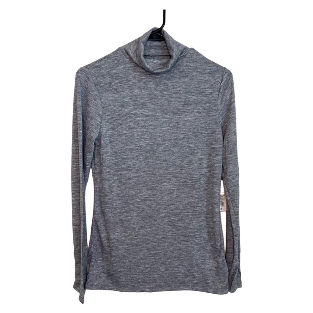 NWT Gray Turtle Neck Long Sleeve Top Blouse